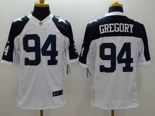 Cowboys #94 Randy Gregory White Thanksgiving Throwback Stitched Limited Nike Jersey - Zenithce