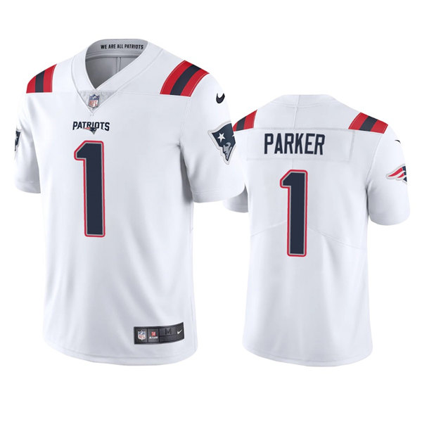 New England Patriots #1 DeVante Parker White Vapor Untouchable Limited Stitched Jersey - Zenithce