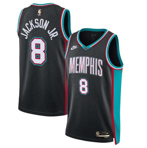 Memphis Grizzlies #8 Jaren Jackson Jr. Black 2025 Classic Edition Stitched Jersey - Zenithce