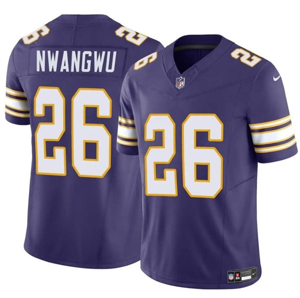 Minnesota Vikings #26 Kene Nwangwu Purple 2023 F.U.S.E. Throwback Vapor Untouchable Limited Stitched Jersey - Zenithce