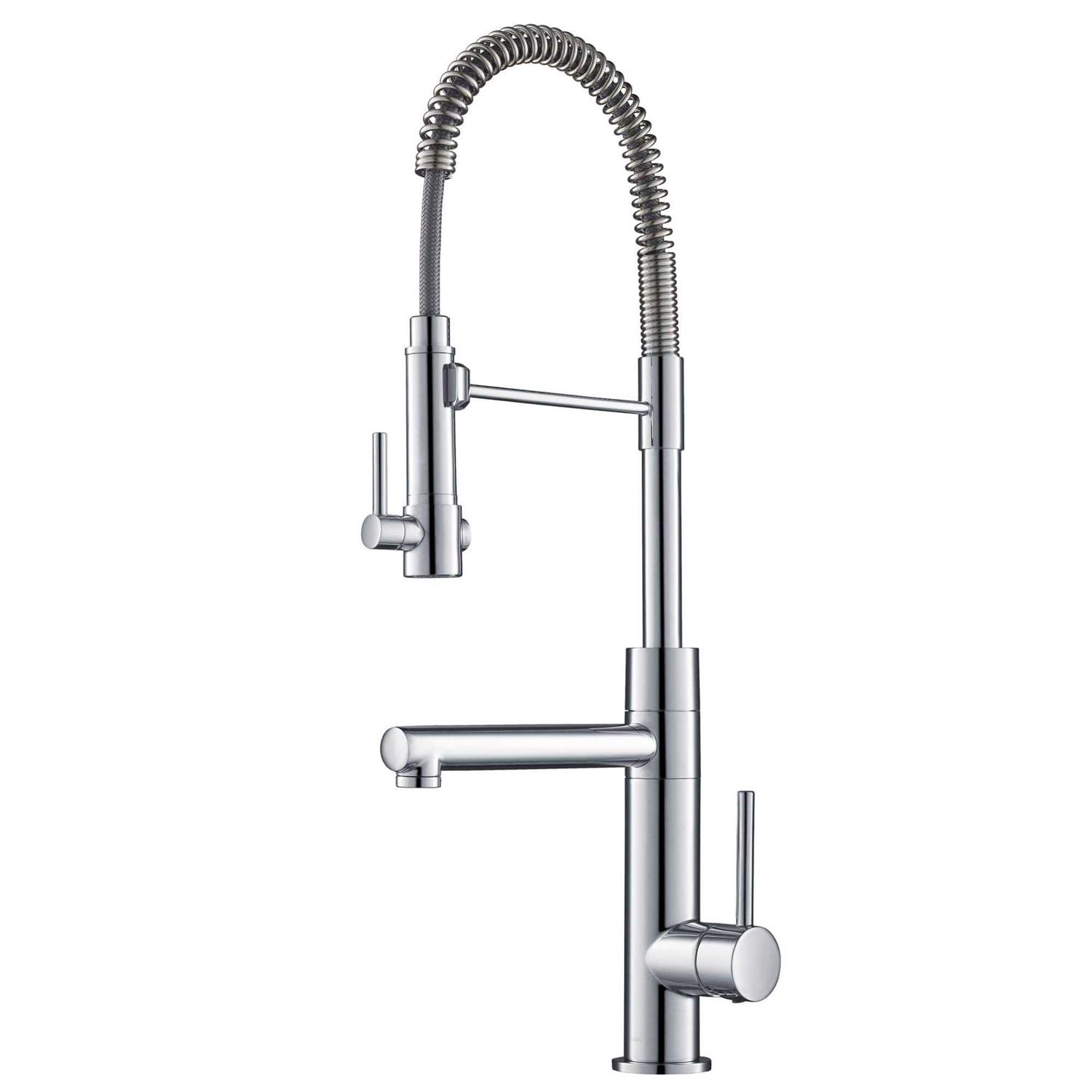 Kraus Artec Pro 2-Function Commercial Style Pre-Rinse Kitchen Faucet with Pull-Down Spring Spout & Pot Filler KPF-1603 - Zenithce