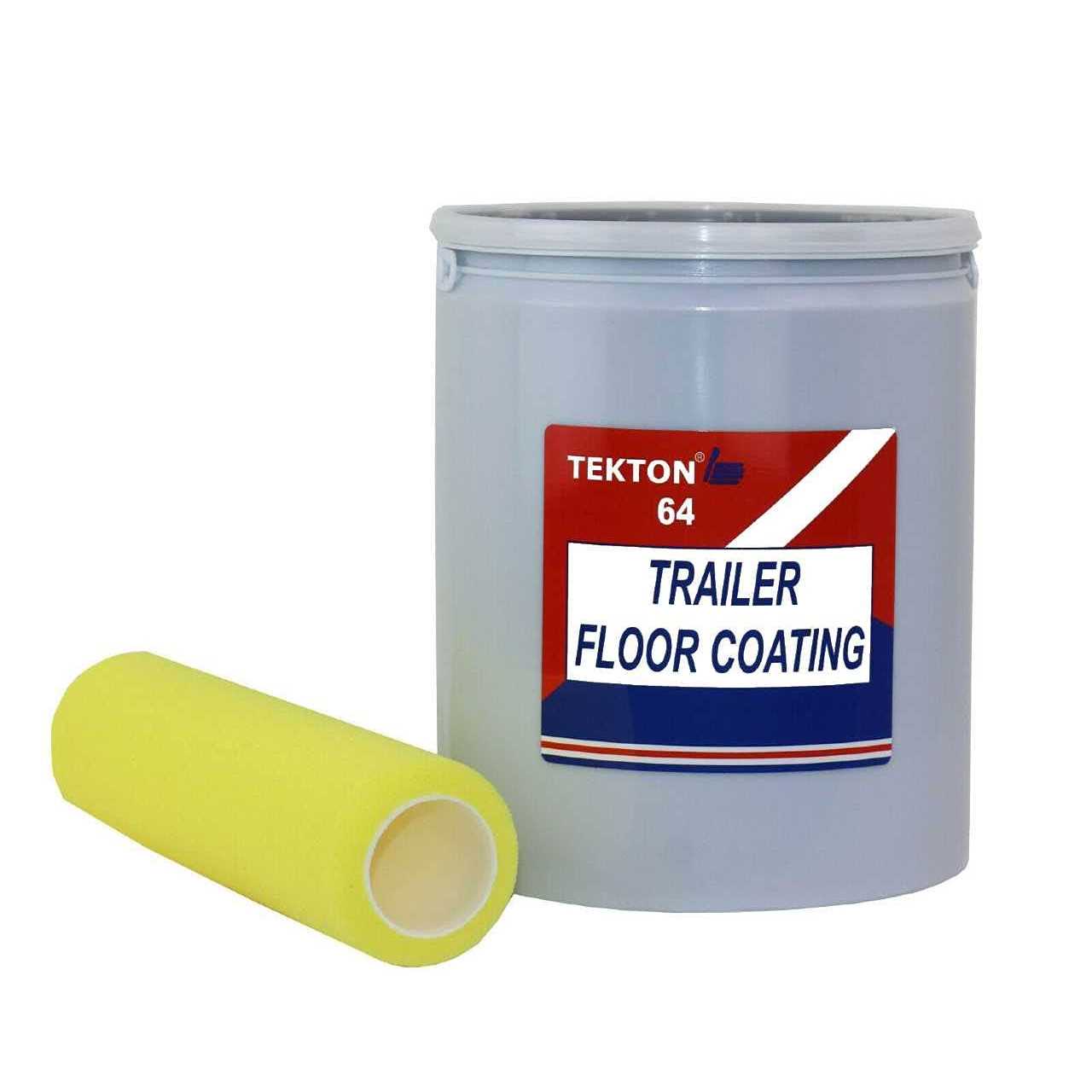 Tekton 64 Trailer Floor Coating Grey Plus 1 Bonus Foam Cover - Zenithce