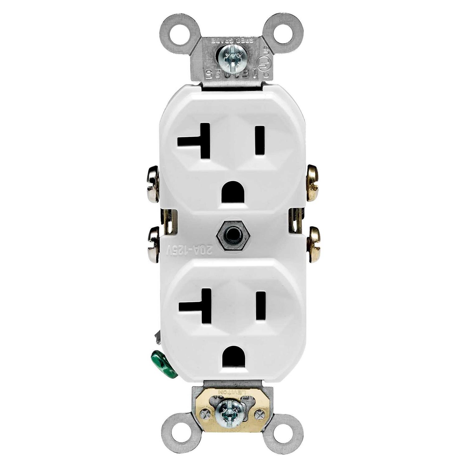 Leviton 20 Amp 125-Volt Duplex Self-Test Slim GFCI Outlet - Zenithce