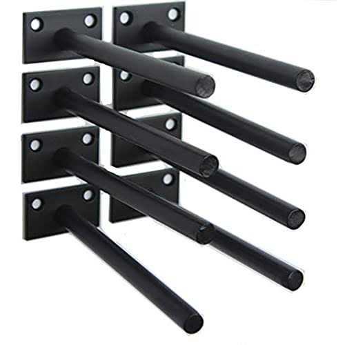Mhmydz 4 Pcs Black Steel Heavy Duty’L’ Corner Brace Joint Angle Bracket Shelf Bracket Wall Hanging with Screws 125mmX75mm/5 InchX3 Inch Decorative Cor - Zenithce