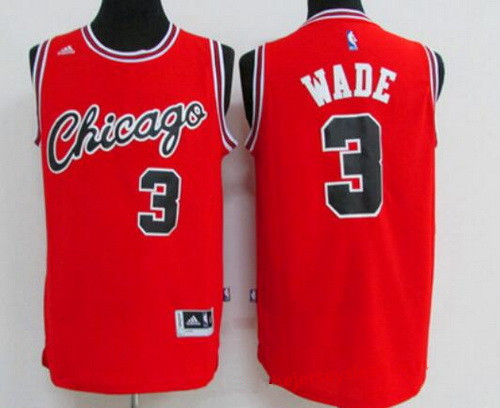 Chicago Bulls #3 Dwyane Wade Red Retro Revolution 30 Swingman Adidas Jersey - Zenithce