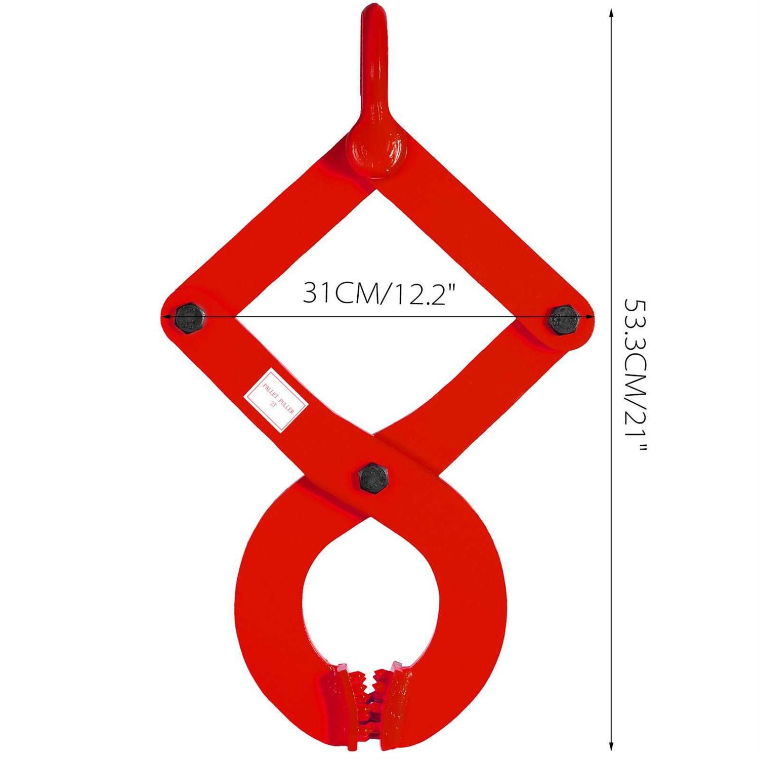 VEVOR Pallet Puller Capacity Steel Single Scissor Pallet Puller Clamp Jaw Opening Pallet Grabber - Zenithce