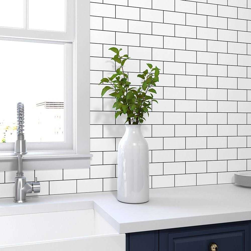 Peel&Stick Mosaics Grey Mist 10-in x 10-in Glossy Composite Linear Peel and Stick and Wall Tile PS103PEEL1010 - Zenithce