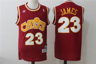 Cleveland Cavaliers 23 Lebron James Burgundy Hardwood Classics Swingman Jersey - Zenithce
