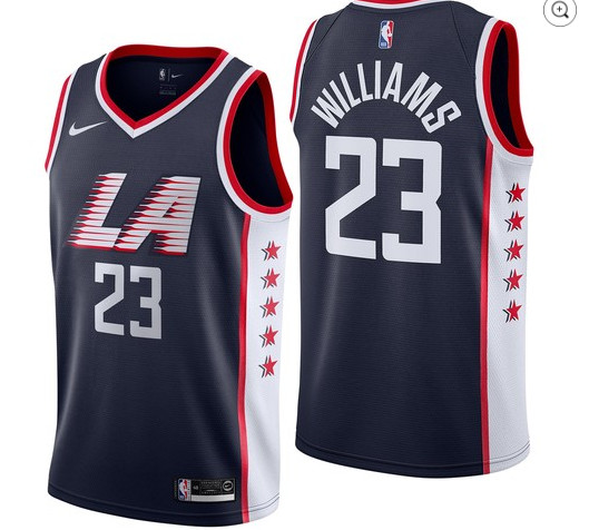 Clippers 23 Lou Williams Navy 2018-19 City Edition Swingman Jersey - Zenithce