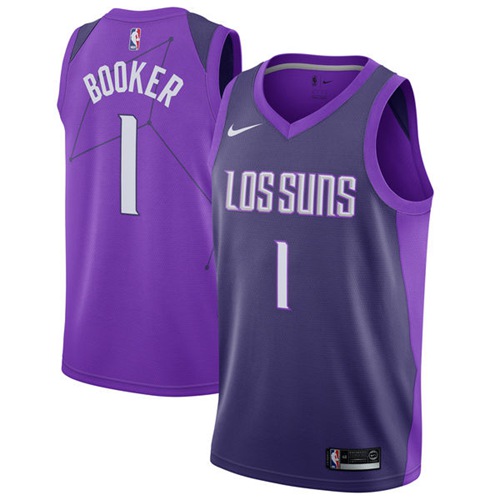 Phoenix Suns #1 Devin Booker Purple Swingman City Edition Jersey - Zenithce