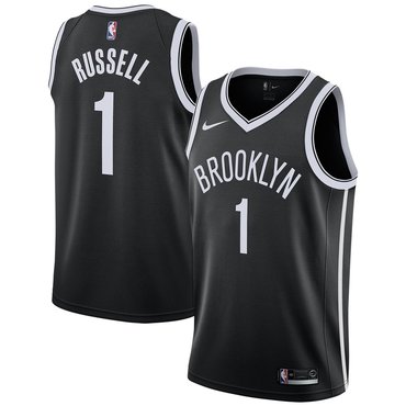 Brooklyn Nets #1 Angelo Russell Black Swingman Jersey - Zenithce