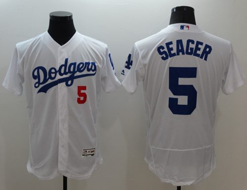 Dodgers #5 Corey Seager White Flexbase Authentic Collection Stitched Jersey - Zenithce