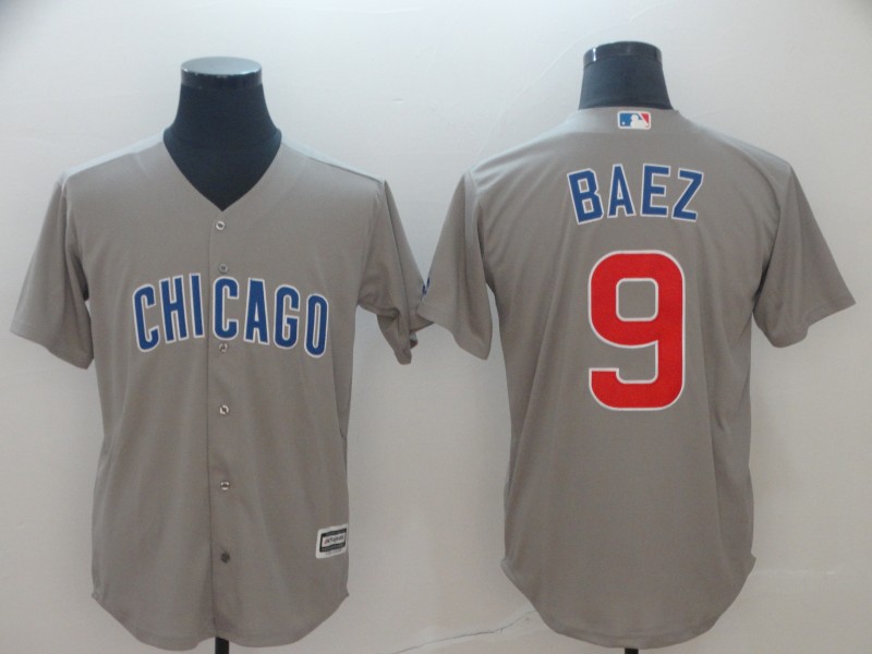 Chicago Cubs #9 Javier Baez Gray Cool Base Stitched Jersey - Zenithce