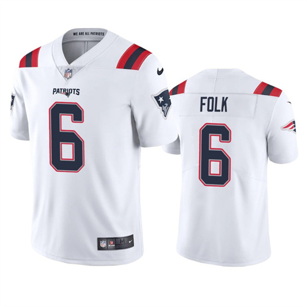 New England Patriots #6 Nick Folk White Vapor Untouchable Limited Stitched Jersey - Zenithce