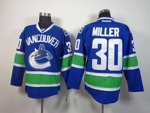 Canucks #30 Ryan Miller Blue Stitched Jersey - Zenithce