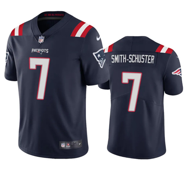 New England Patriots #7 JuJu Smith-Schuster Navy Vapor Untouchable Stitched Jersey - Zenithce