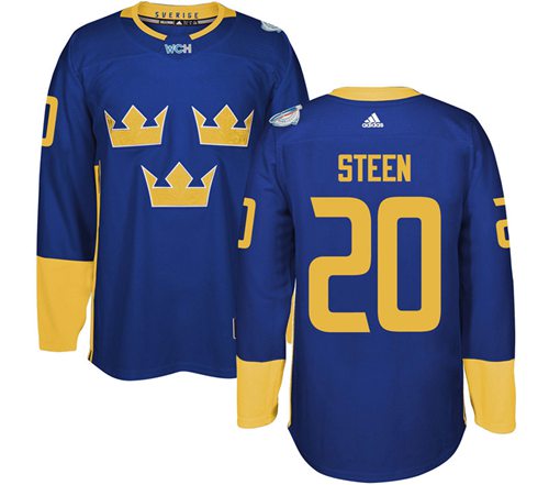 Team Sweden #20 Alexander Steen Blue 2016 World Cup Stitched Jersey - Zenithce