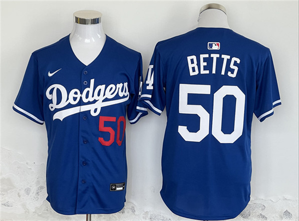 Los Angeles Dodgers #50 Mookie Betts Blue 2024 Limited Stitched Jersey - Zenithce