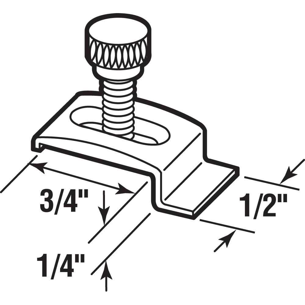 Prime-Line Storm Door Panel Clip with Screws - Zenithce