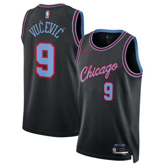 Chicago Bulls #9 Nikola Vu?evi? Black 2025-26 City Edition Swingman Stitched Jersey - Zenithce