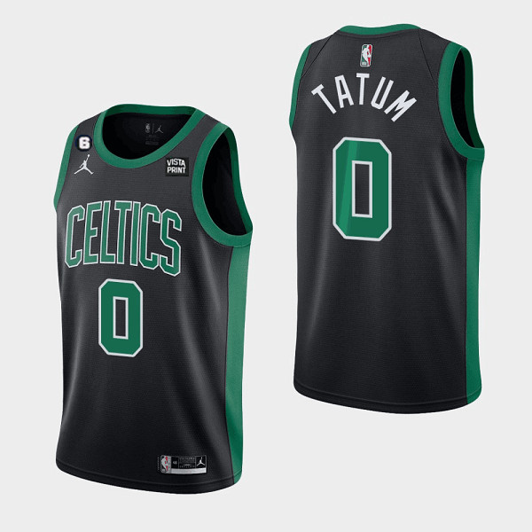 Boston Celtics #0 Jayson Tatum Black No.6 Patch Stitched Jersey - Zenithce