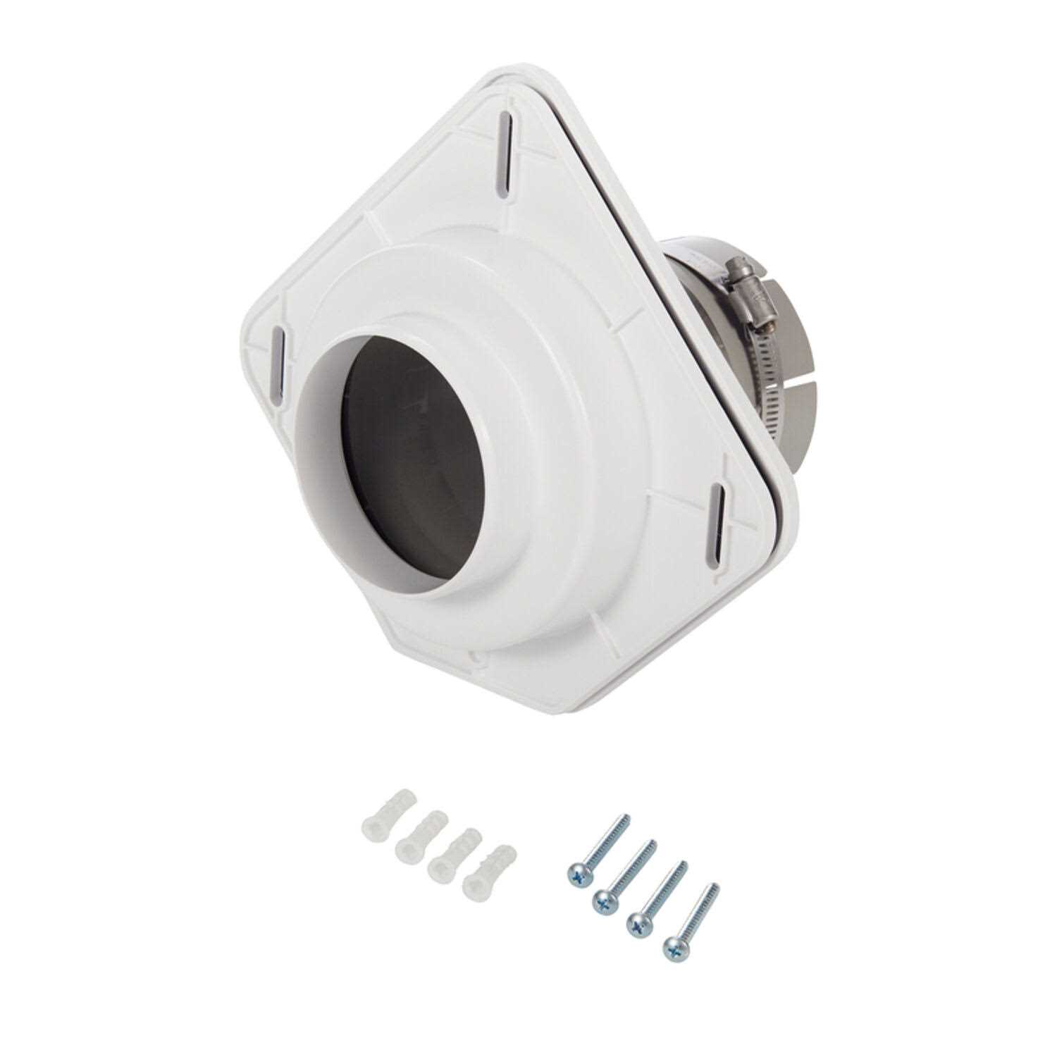 Dryer Vent Hood with Removable Screen, 4 inch, White 1471W - Zenithce