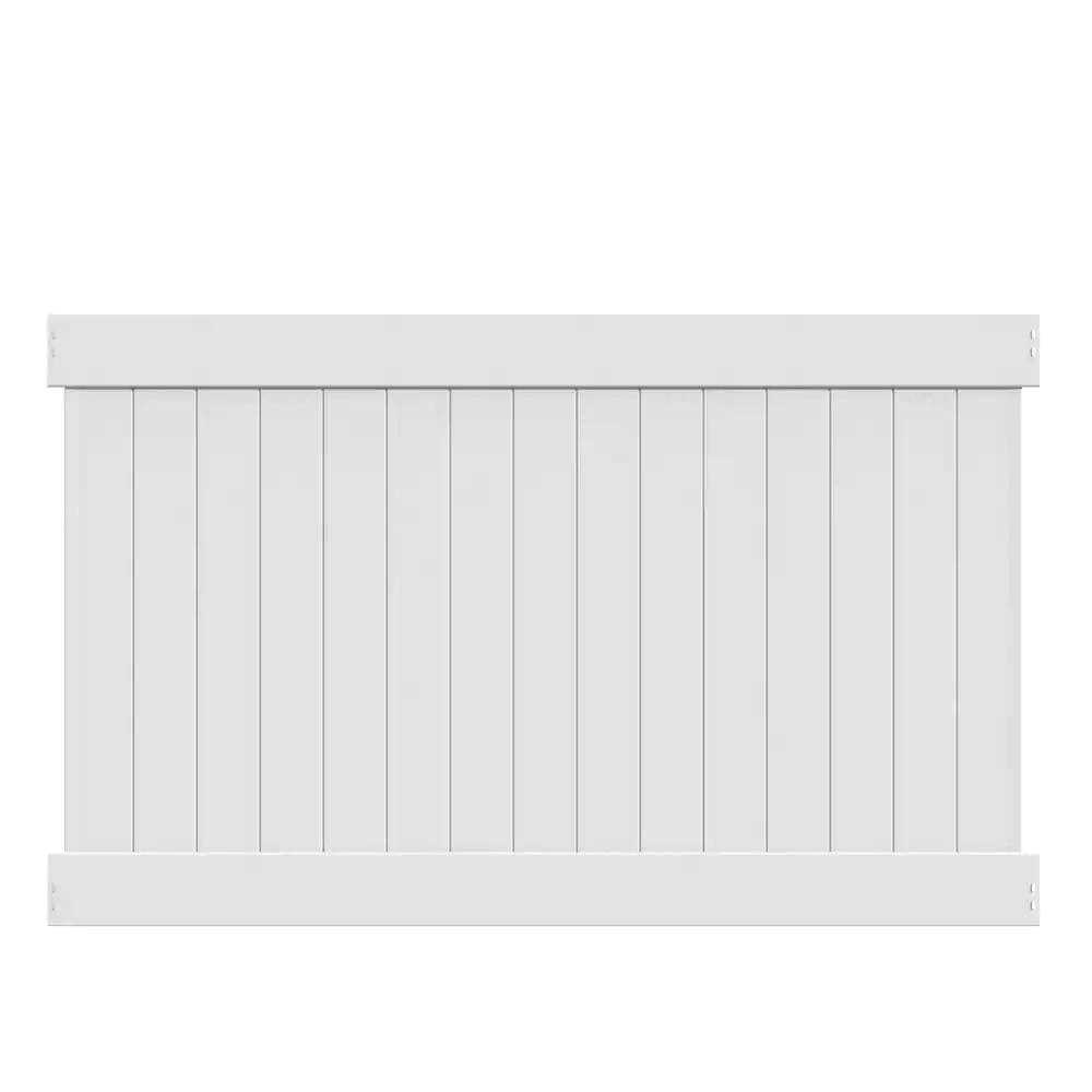 Veranda Linden H x 8 ft. W White Vinyl Privacy Fence Panel Kit - Zenithce