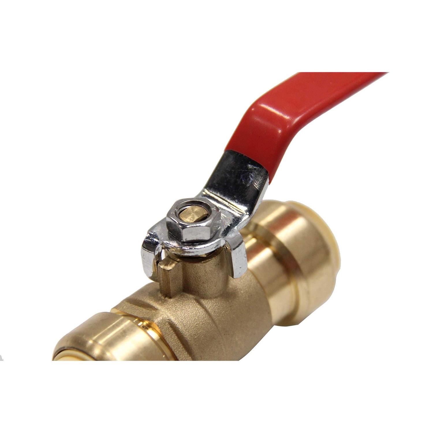 EFIELD Pex-a 1/4 Turn Angle Stop Valve 3/8 OD Compression x 1/2 Expansion - Zenithce