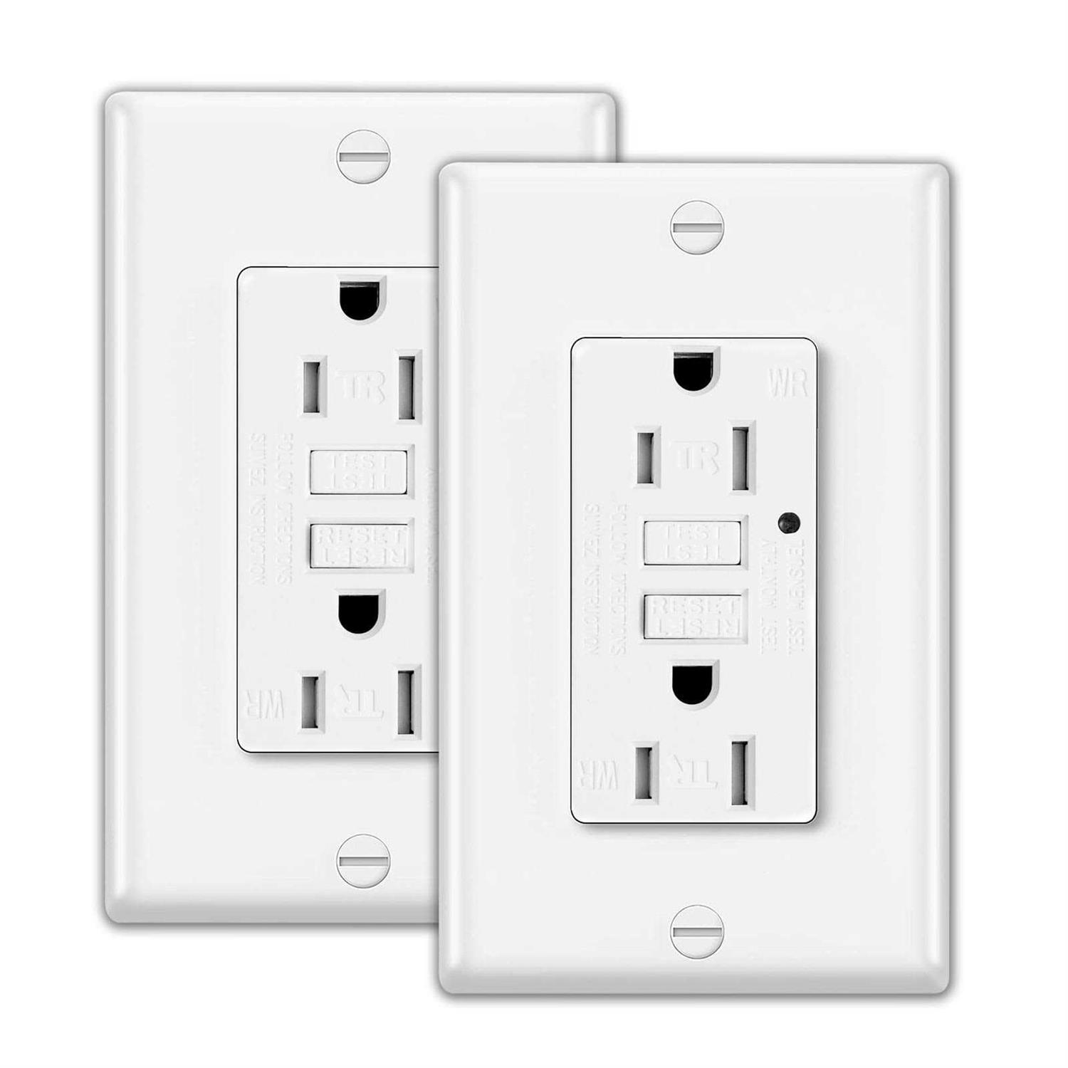 Ucomen Decorator GFCI Receptacle with LED Indicator Tamper Resistant - Zenithce