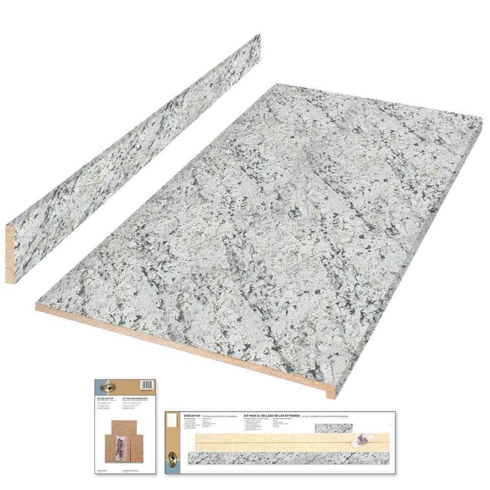 Hampton Bay 8 ft Laminate Countertop Kit Eased Edge Ice - Zenithce
