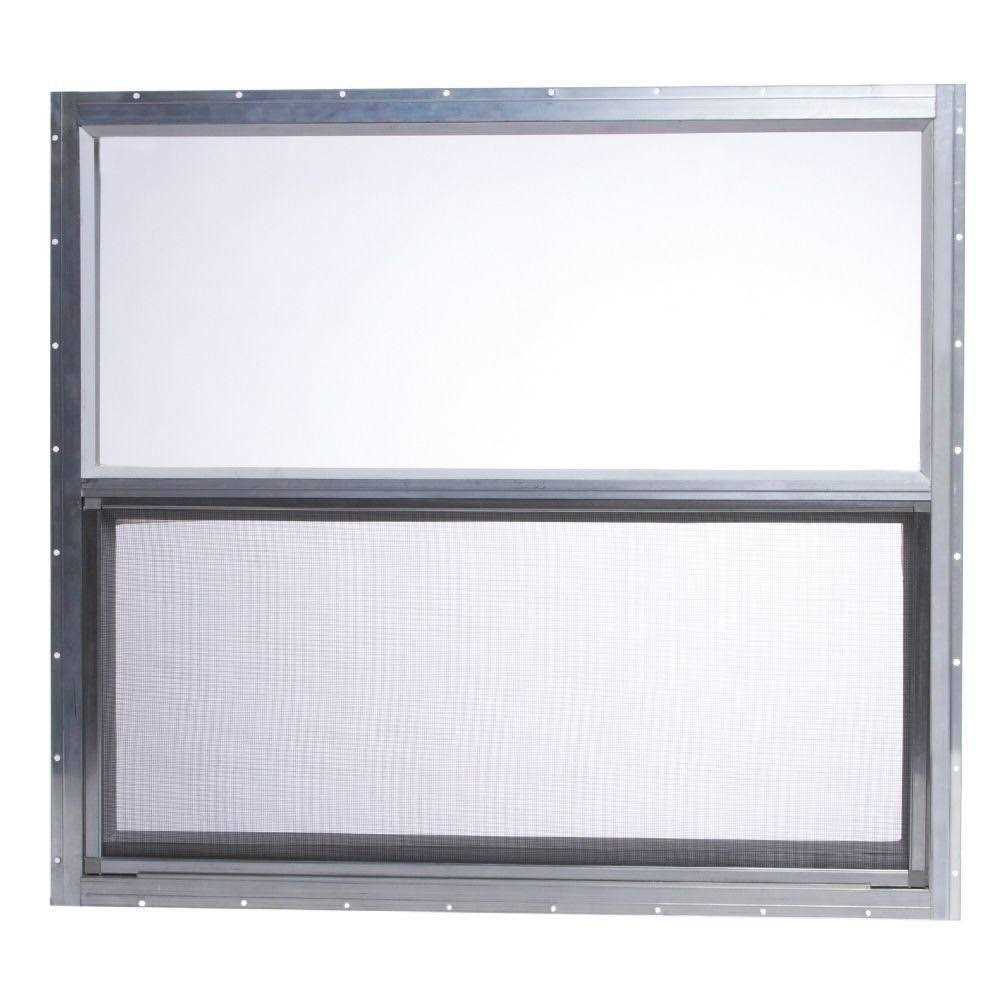TAFCO Windows 23.5 in. x 35.5 in. Single Hung Vinyl Insulated Window - Zenithce