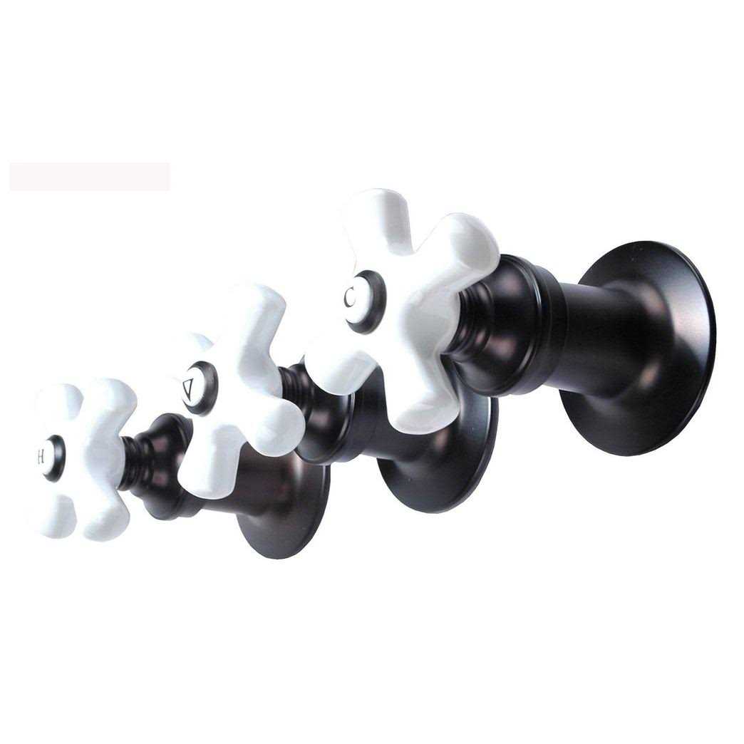 Plumb Usa Porcelain Handle 3-pcs Set Chrome Finish - Zenithce