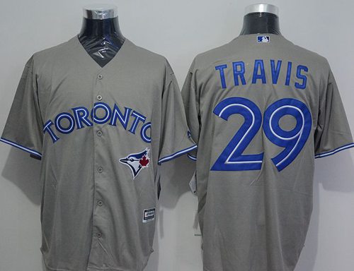 Blue Jays #29 Devon Travis Grey New Cool Base Stitched Jersey - Zenithce