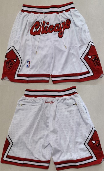 Chicago Bulls White Shorts (Run Small) - Zenithce