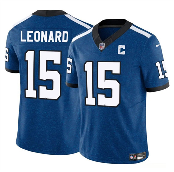 Indianapolis Colts #15 Riley Leonard Blue 2025 F.U.S.E. Throwback Vapor Limited Football Stitched Jersey - Zenithce