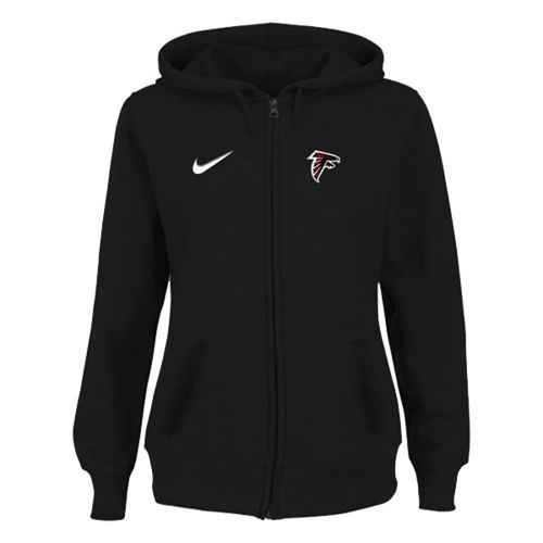 Women's Atlanta Falcons Stadium Rally Full Zip Hoodie Black - Zenithce