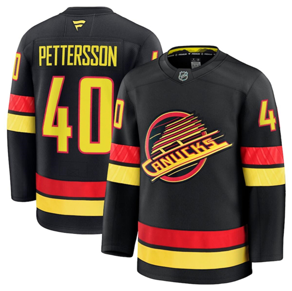 Vancouver Canucks Custom Black 2024-25 With A Patch Alternate Stitched Jersey - Zenithce