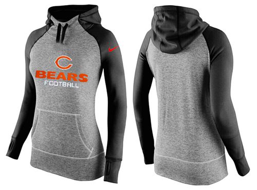 Women's Nike Chicago Bears Performance Hoodie Grey   Black - Zenithce