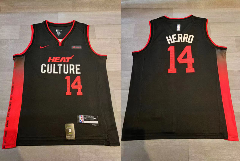 Miami 14 Tyler Herro Black 2023-24 City Edition Swingman Jersey - Zenithce