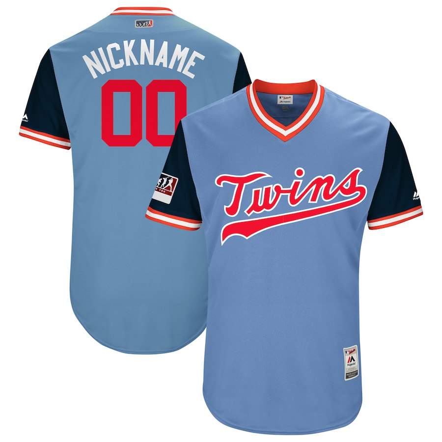 Minnesota Twins Majestic Light Blue Navy 2018 Players' Weekend Flex Base Pick-A-Player Roster Jersey - Zenithce