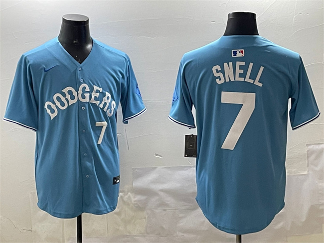 Los Angeles Dodgers #7 Blake Snell Light Blue Limited Stitched Jersey - Zenithce