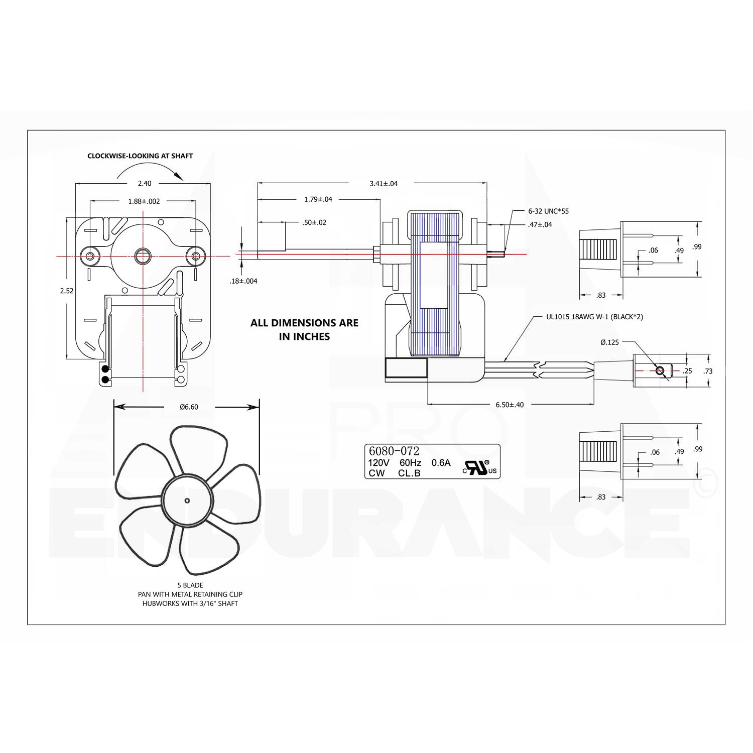 Endurance Pro Ja2c0208-1 23405ser Exhaust Fan Motor Replacement for Broan Nutone - Zenithce