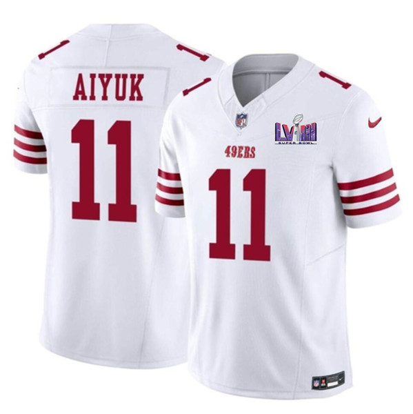 San Francisco 49ers #11 Brandon Aiyuk White 2023 F.U.S.E. NFC West Champions Patch Stitched Jersey - Zenithce