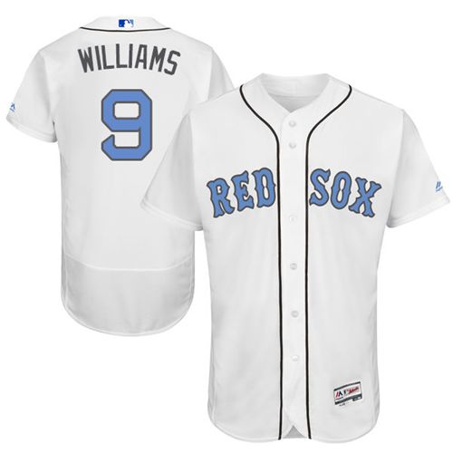 Red Sox #9 Ted Williams White Flexbase Authentic Collection 2016 Father's Day Stitched Jersey - Zenithce