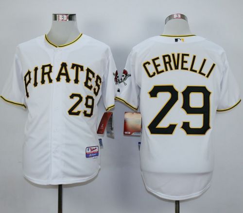 Pirates #29 Francisco Cervelli White Cool Base Stitched Jersey - Zenithce