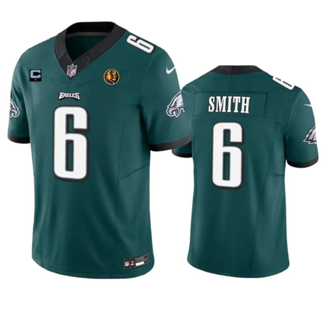 Philadelphia Eagles #6 DeVonta Smith Green 2023 F.U.S.E. With 1-Star C Patch And John Madden Patch Vapor Limited Stitched Jersey - Zenithce