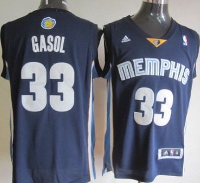 Memphis Grizzlies #33 Marc Gasol Revolution 30 Swingman Navy Blue Jersey - Zenithce