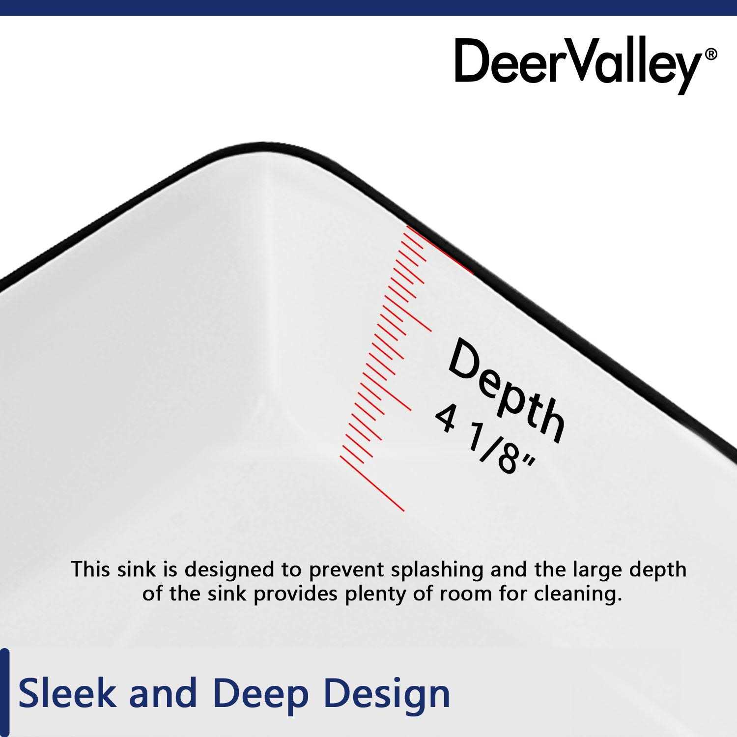 DeerValley DV-1U307 Ursa 16 X 14 Rectangular Vitreous China Undermount Bathroom Sink with Overflow Hole - Zenithce