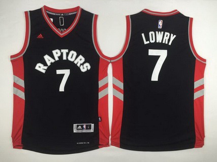 Toronto Raptors #7 Kyle Lowry Revolution 30 Swingman 2014 New Black Jersey - Zenithce