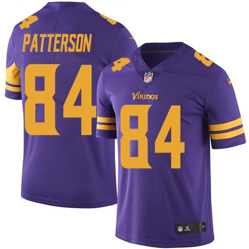 Vikings #84 Cordarrelle Patterson Purple Stitched Limited Rush Nike Jersey - Zenithce